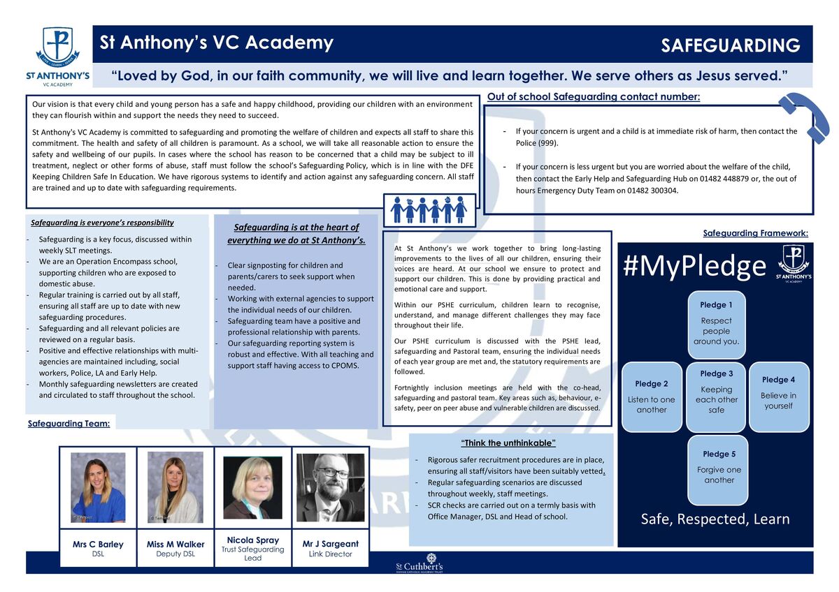 Safeguarding on a page STA parents